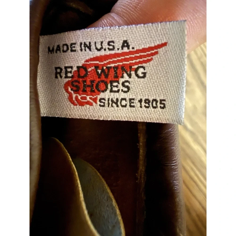 Red Wing 2878 Classic Moc Toe Boots Mens 7 EE Dry Tanned USA NOS Leather